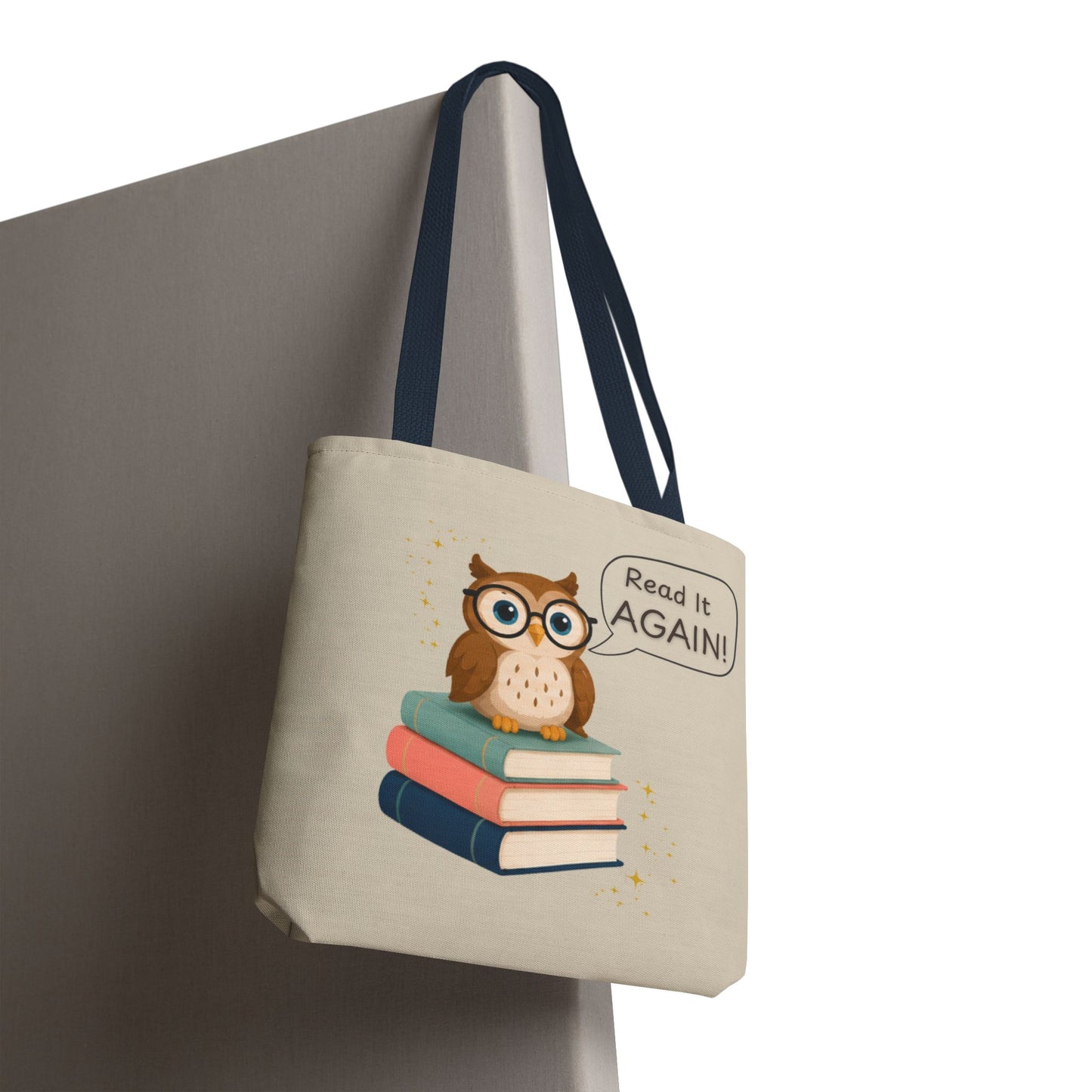 Read It Again Tote Bag, Library Tote, Teacher Gift, Librarian Gift, Book Lover Tote, Reading Tote Bag, Storytime Tote, Bookish Gift