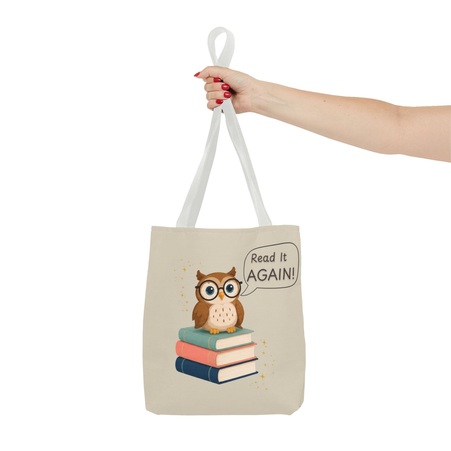 Read It Again Tote Bag, Library Tote, Teacher Gift, Librarian Gift, Book Lover Tote, Reading Tote Bag, Storytime Tote, Bookish Gift
