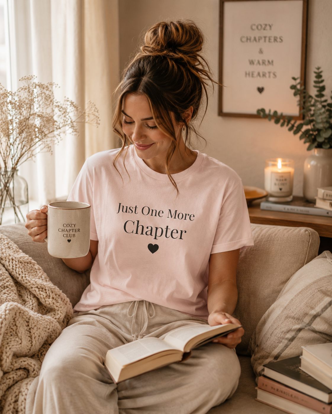 Just One More Chapter Book Lover T-Shirt | Bella+Canvas Unisex Tee