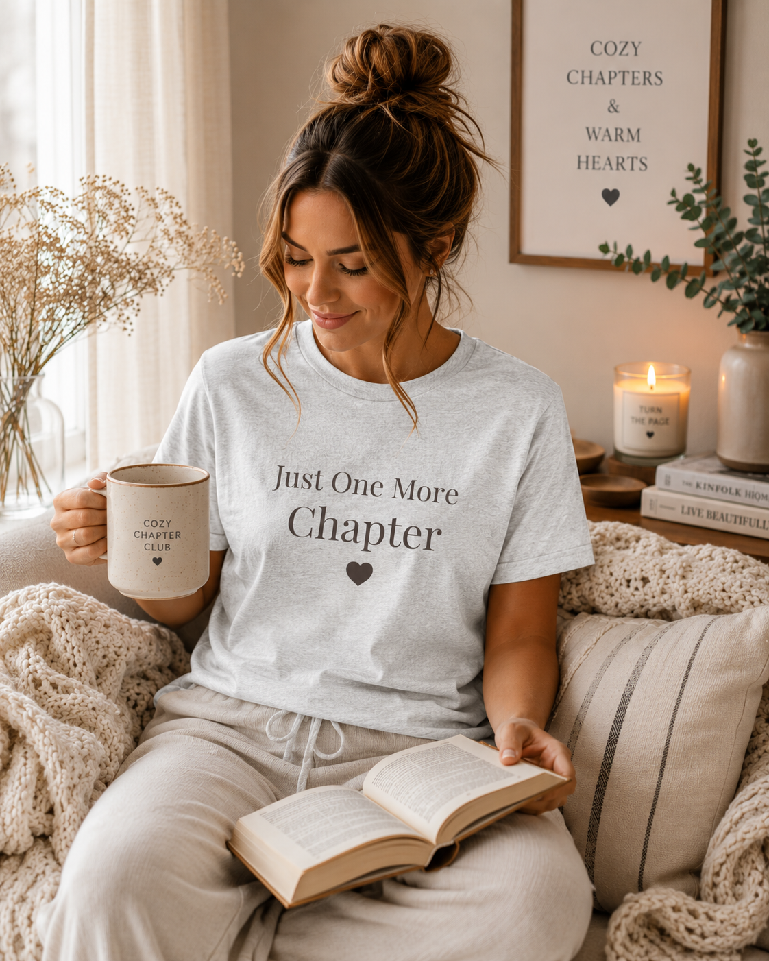 Just One More Chapter Book Lover T-Shirt | Bella+Canvas Unisex Tee