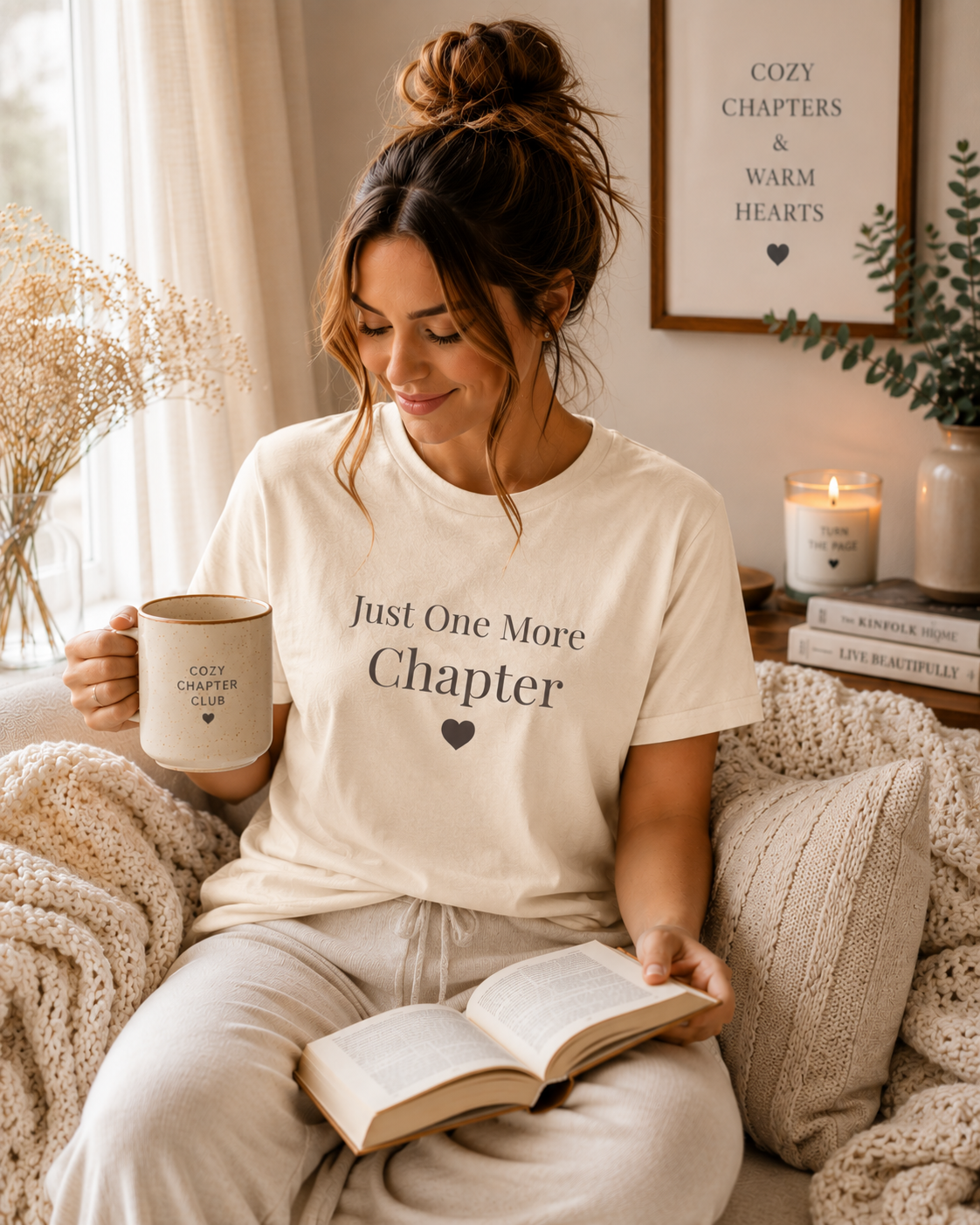 Just One More Chapter Book Lover T-Shirt | Bella+Canvas Unisex Tee