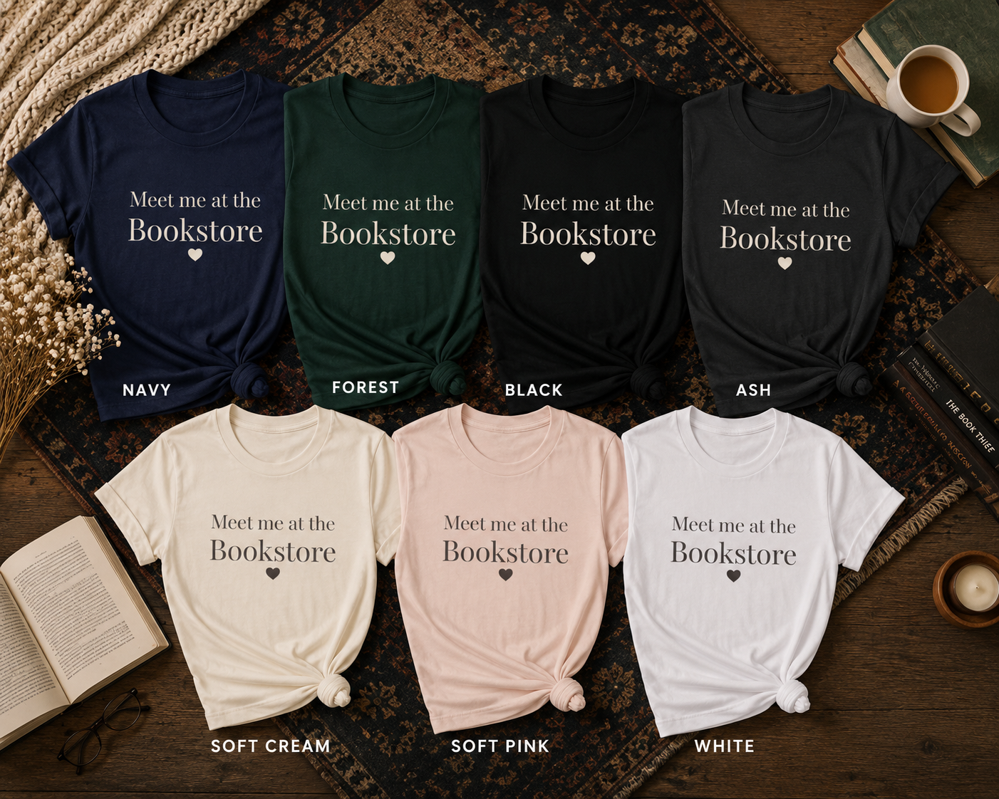 Meet Me at the Bookstore Bella+Canvas Book Lover T-Shirt