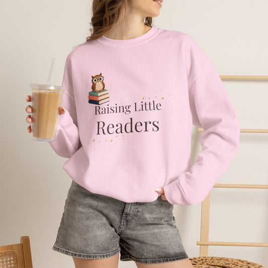 Raising Little Readers Sweatshirt | Cozy Book Lover Crewneck for Moms, Teachers & Reading Enthusiasts