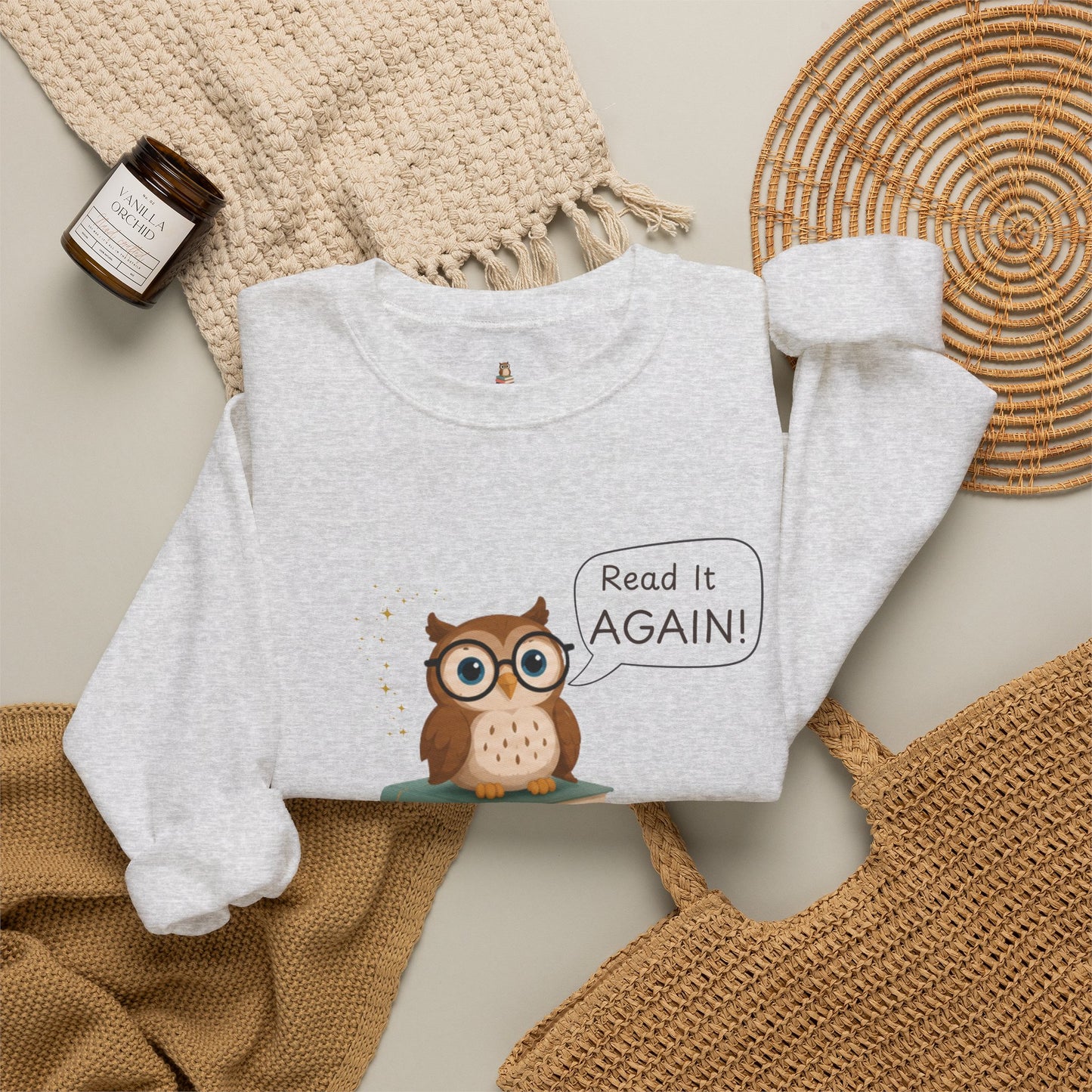 Read It Again Sweatshirt | Book Lover Crewneck | Reading Gift for Moms, Teachers & Librarians
