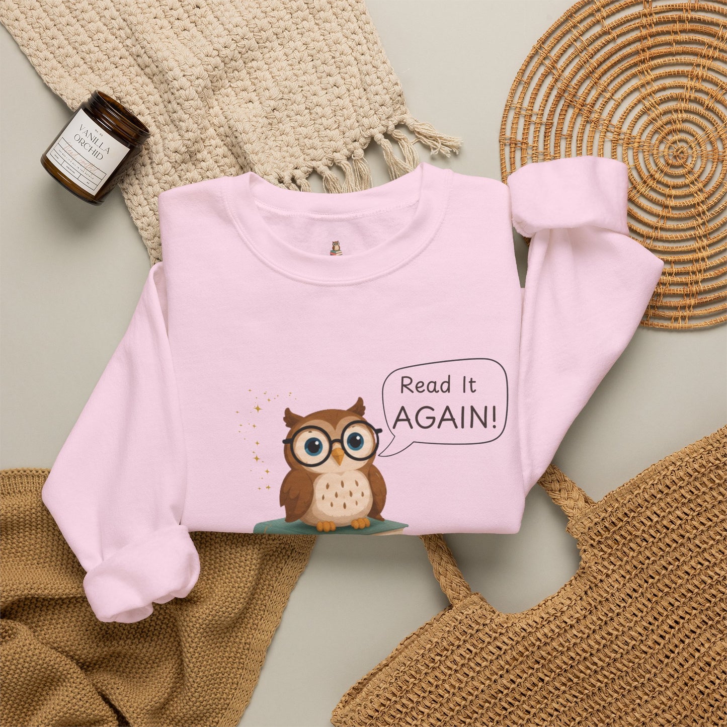 Read It Again Sweatshirt | Book Lover Crewneck | Reading Gift for Moms, Teachers & Librarians