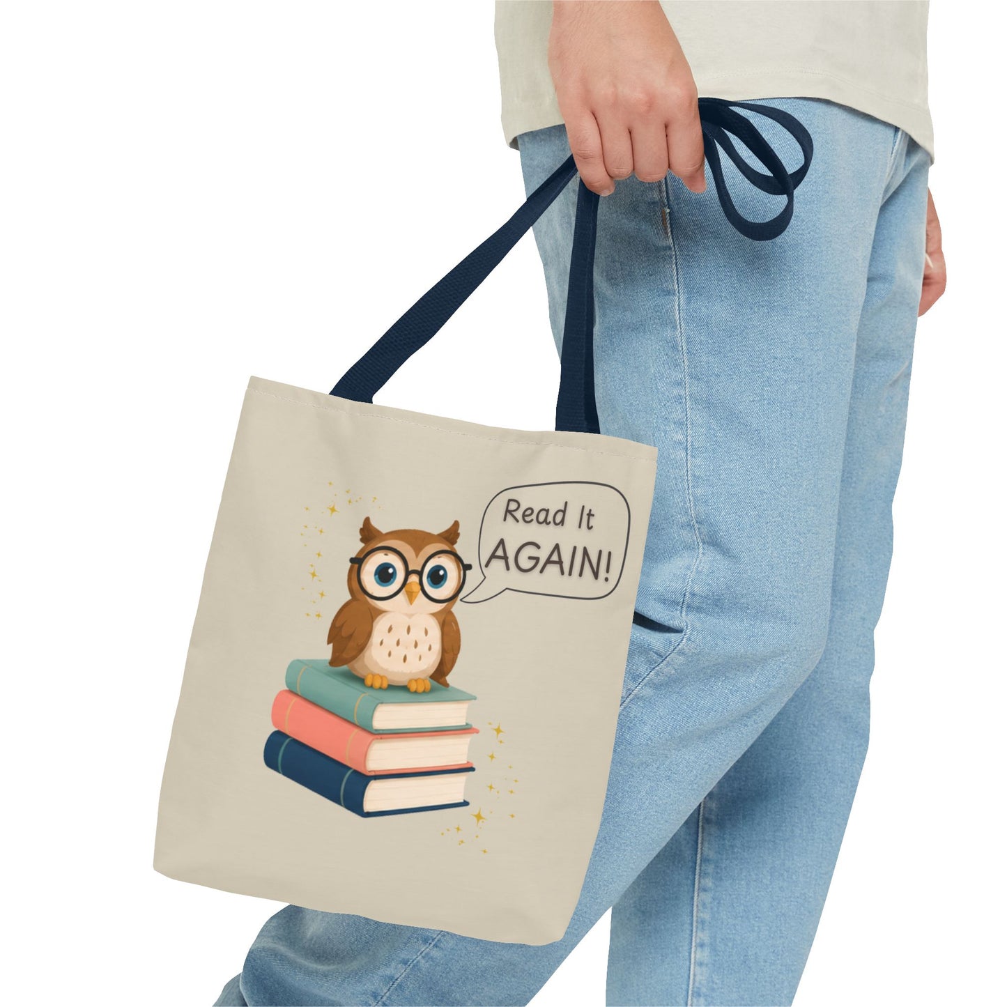 Read It Again Tote Bag, Library Tote, Teacher Gift, Librarian Gift, Book Lover Tote, Reading Tote Bag, Storytime Tote, Bookish Gift