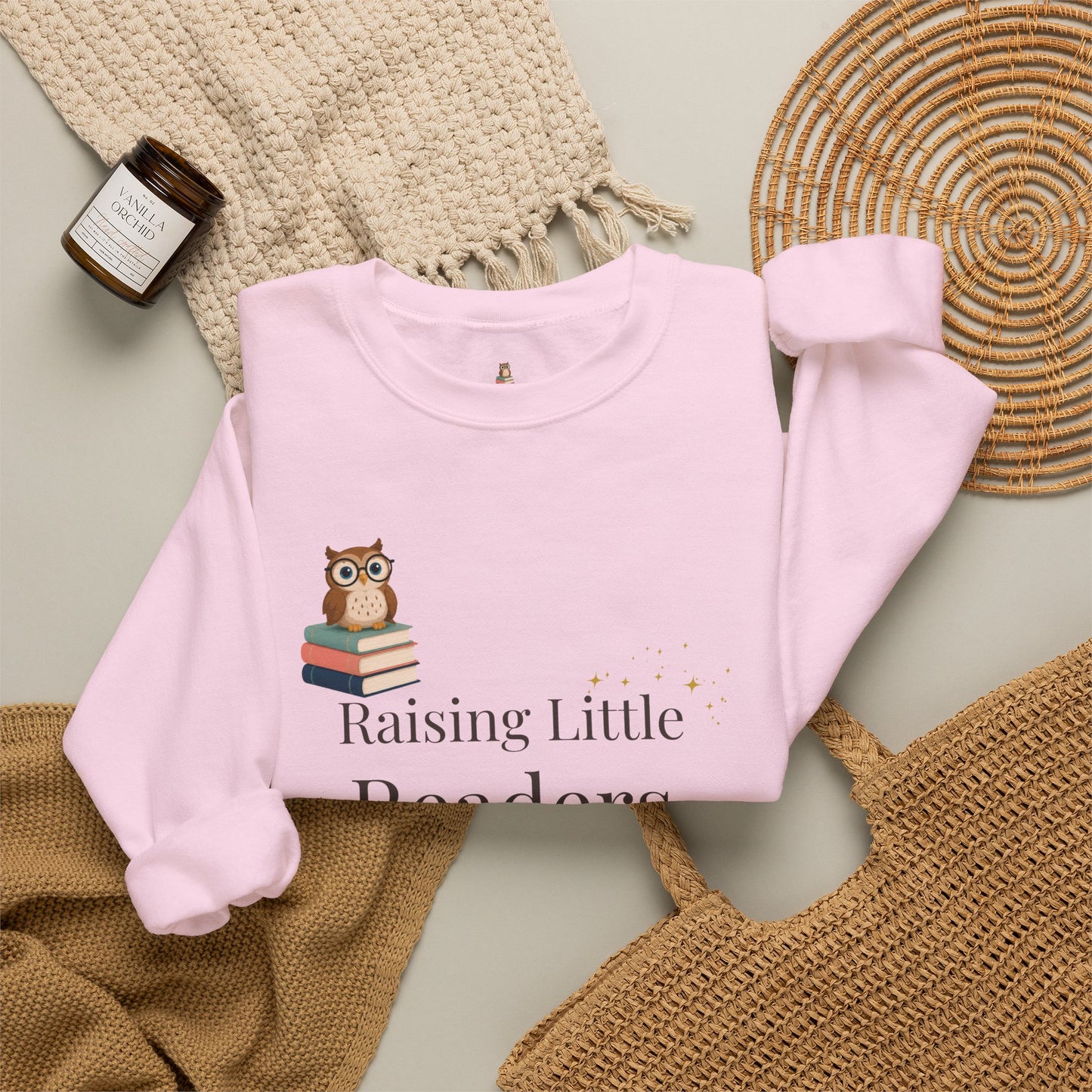 Raising Little Readers Sweatshirt | Cozy Book Lover Crewneck for Moms, Teachers & Reading Enthusiasts