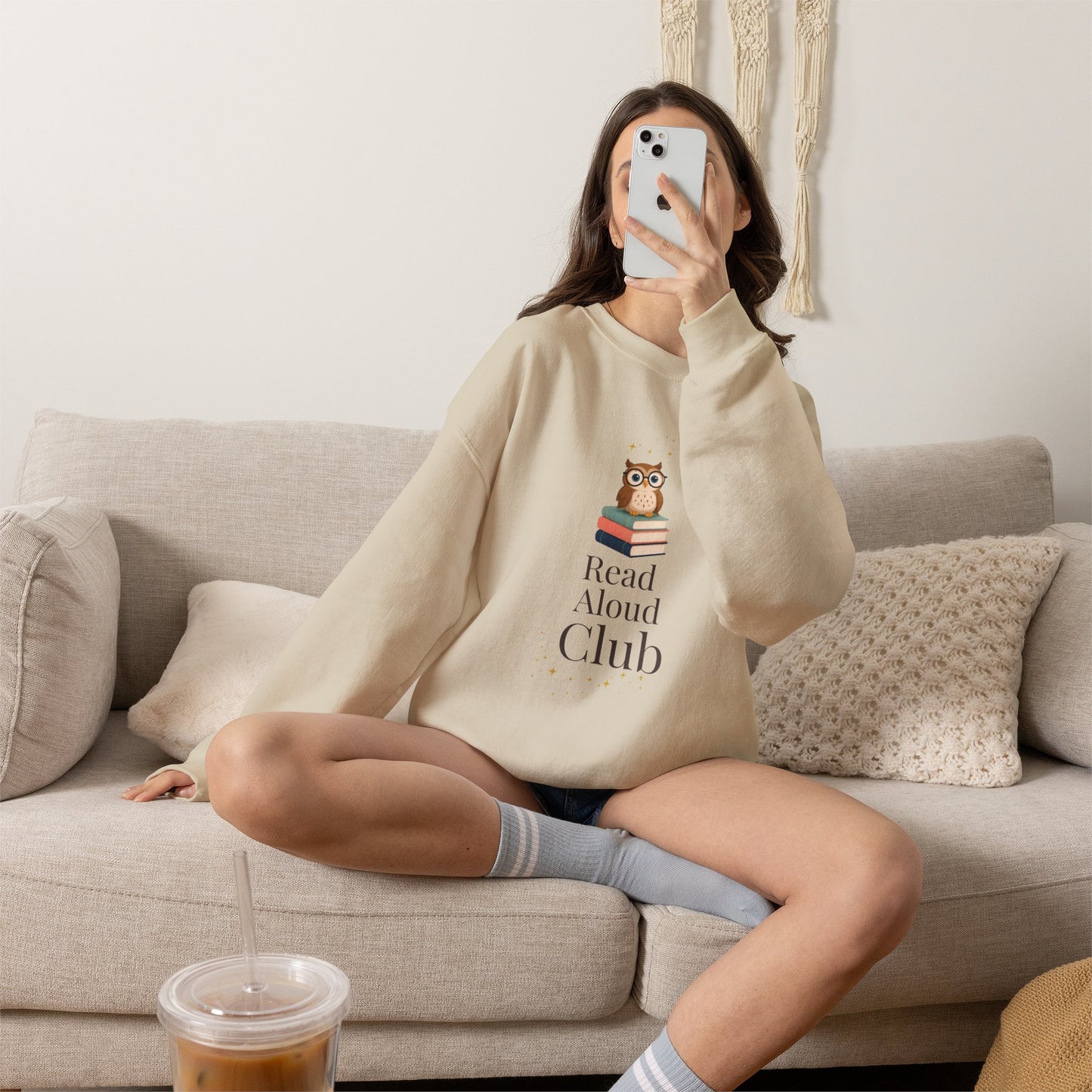 Read Aloud Club Sweatshirt | Cozy Book Lover Crewneck for Readers, Teachers & Storytime Enthusiasts